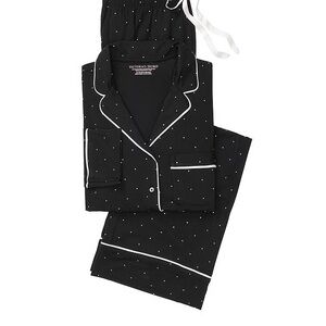 Victoria's Secret Kids Pajama Set in Black with White Accents